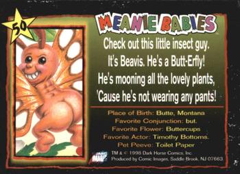 1998 Comic Images Meanie Babies #50 Beavis the Butt-Erfly Back