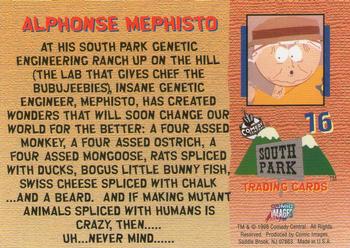 1998 Comic Images South Park #16 Alphonse Mephisto Back