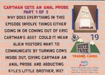 1998 Comic Images South Park #19 Cartman Gets an Anal Probe: Part 1 of 3 Back