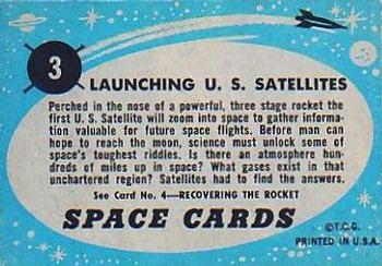 1957 Topps Space #3 Launching U.S. Satellites Back