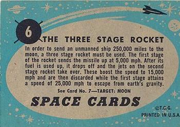 1957 Topps Space #6 Three Stage Rocket Back
