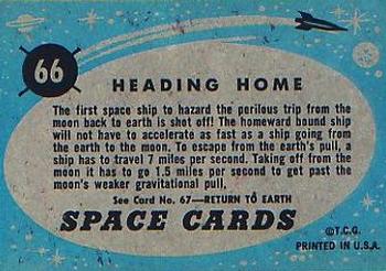 1957 Topps Space #66 Heading Home Back