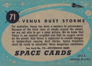 1957 Topps Space #71 Venus Dust Storms Back