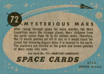 1957 Topps Space #72 Mysterious Mars Back