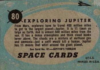 1957 Topps Space #80 Exploring Jupiter Back
