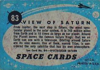 1957 Topps Space #83 View Of Saturn Back