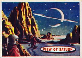1957 Topps Space #83 View Of Saturn Front