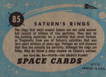 1957 Topps Space #85 Saturn's Rings Back