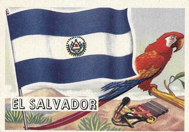 1956 Topps Flags of the World (R714-5) #3 El Salvador Front