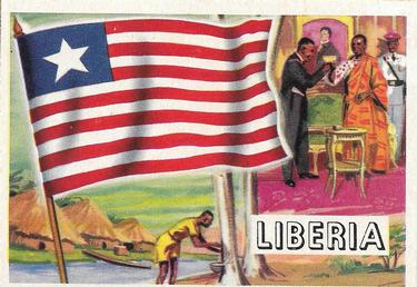1956 Topps Flags of the World (R714-5) #25 Liberia Front
