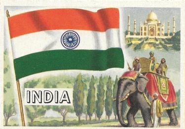 1956 Topps Flags of the World (R714-5) #34 India Front