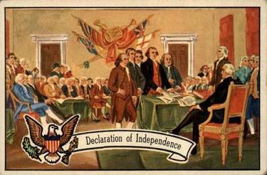1956 Topps U.S. Presidents (R714-23) #2 Declaration Of Independence Front