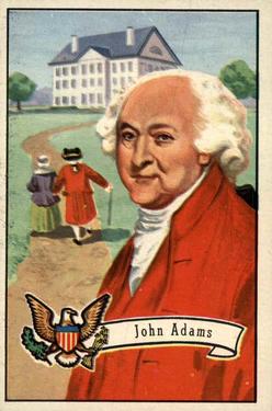1956 Topps U.S. Presidents (R714-23) #4 John Adams Front