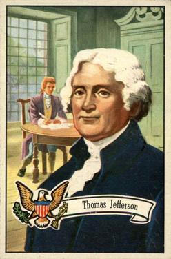 1956 Topps U.S. Presidents (R714-23) #5 Thomas Jefferson Front