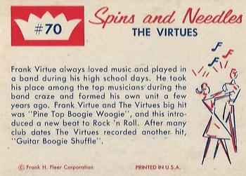 1960 Fleer Spins and Needles #70 The Virtues Back
