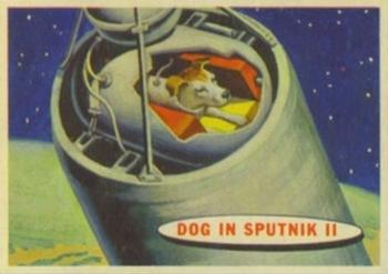 1958 Topps Target Moon #2 Dog In Sputnik II Front