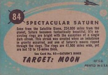 1958 Topps Target Moon #84 Spectacular Saturn Back