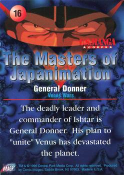 1996 Comic Images Masters of Japanimation #16 General Donner Back