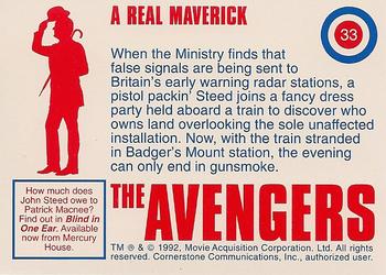 1992-95 Cornerstone Avengers #33 A Real Maverick Back