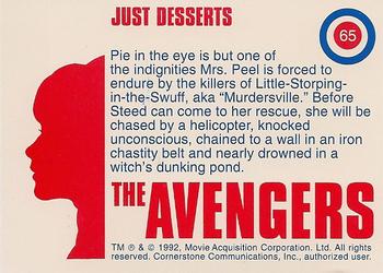 1992-95 Cornerstone Avengers #65 Just Desserts Back