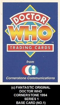 1994 Cornerstone Doctor Who Series 1 #1 Doctor Who Logo / Checklist #1 Front