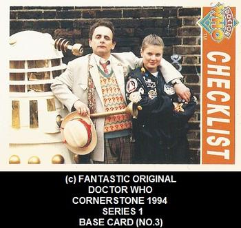 1994 Cornerstone Doctor Who Series 1 #3 Remembrance of the Daleks / Checklist #3 Front