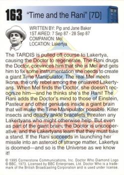 1995 Cornerstone Doctor Who Series 2 #163 Time and the Rani [7D] Back