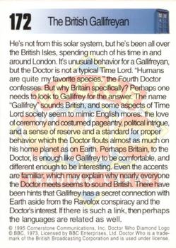 1995 Cornerstone Doctor Who Series 2 #172 The British Gallifreyan Back