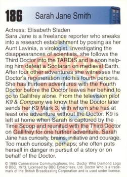 1995 Cornerstone Doctor Who Series 2 #186 Sarah Jane Smith Back