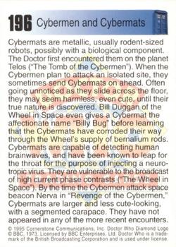 1995 Cornerstone Doctor Who Series 2 #196 Cybermen and Cybermats Back