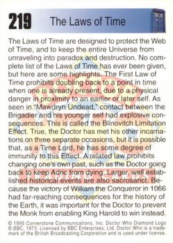 1995 Cornerstone Doctor Who Series 2 #219 The Laws of Time Back