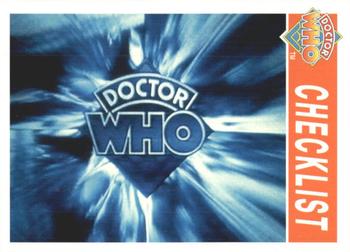1995 Cornerstone Doctor Who Series 3 #221 Checklist #1 Front