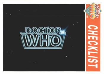 1995 Cornerstone Doctor Who Series 3 #222 Checklist #2 Front
