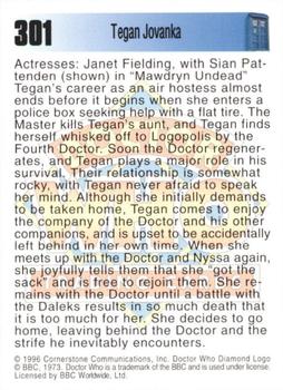 1995 Cornerstone Doctor Who Series 3 #301 Tegan Jovanka Back