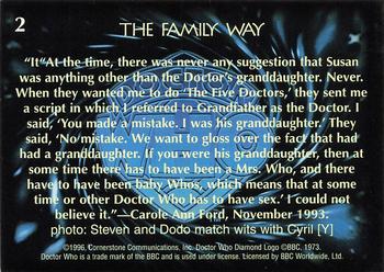 1996 Cornerstone Doctor Who Series 4 #2 The Family Way Back