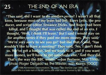 1996 Cornerstone Doctor Who Series 4 #25 The End of an Era Back
