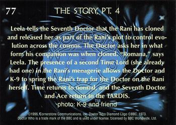 1996 Cornerstone Doctor Who Series 4 #77 The Story, Pt. 4 Back