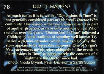 1996 Cornerstone Doctor Who Series 4 #78 Did It Happen? Back