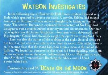 1996 Cornerstone Hammer Horror Series 2 #86 Watson Investigates Back