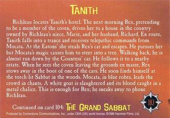 1996 Cornerstone Hammer Horror Series 2 #103 Tanith Back