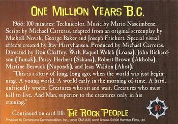 1996 Cornerstone Hammer Horror Series 2 #109 One Million Years B.C. Back