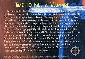 1996 Cornerstone Hammer Horror Series 2 #135 Time To Kill a Vampire Back
