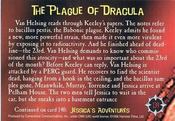 1996 Cornerstone Hammer Horror Series 2 #139 The Plague of Dracula Back
