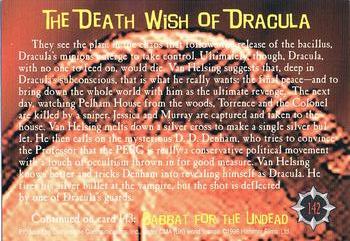 1996 Cornerstone Hammer Horror Series 2 #142 The Death Wish of Dracula Back