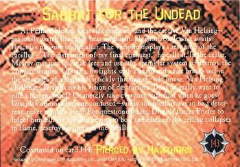 1996 Cornerstone Hammer Horror Series 2 #143 Sabbat for the Undead Back