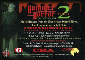 1996 Cornerstone Hammer Horror Series 2 #P2 Hammer Horror Series Two Back