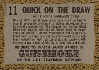 1958 Topps T.V. Westerns #11 Quick on the Draw Back