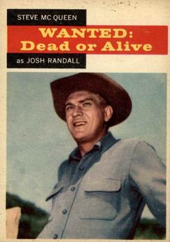 1958 Topps T.V. Westerns #21 Steve McQueen as Josh Randall Front
