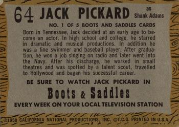1958 Topps T.V. Westerns #64 Jack Pickard as Shank Adams Back