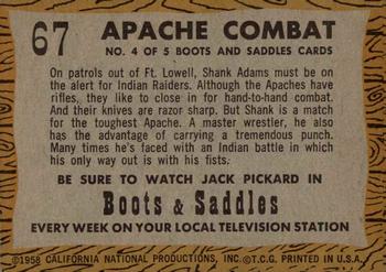 1958 Topps T.V. Westerns #67 Apache Combat Back
